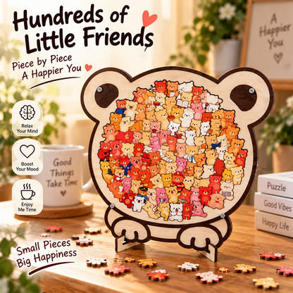 🎁135-Piece Morandi-Colored Cat Shaped Wooden Jigsaw Puzzle🍀