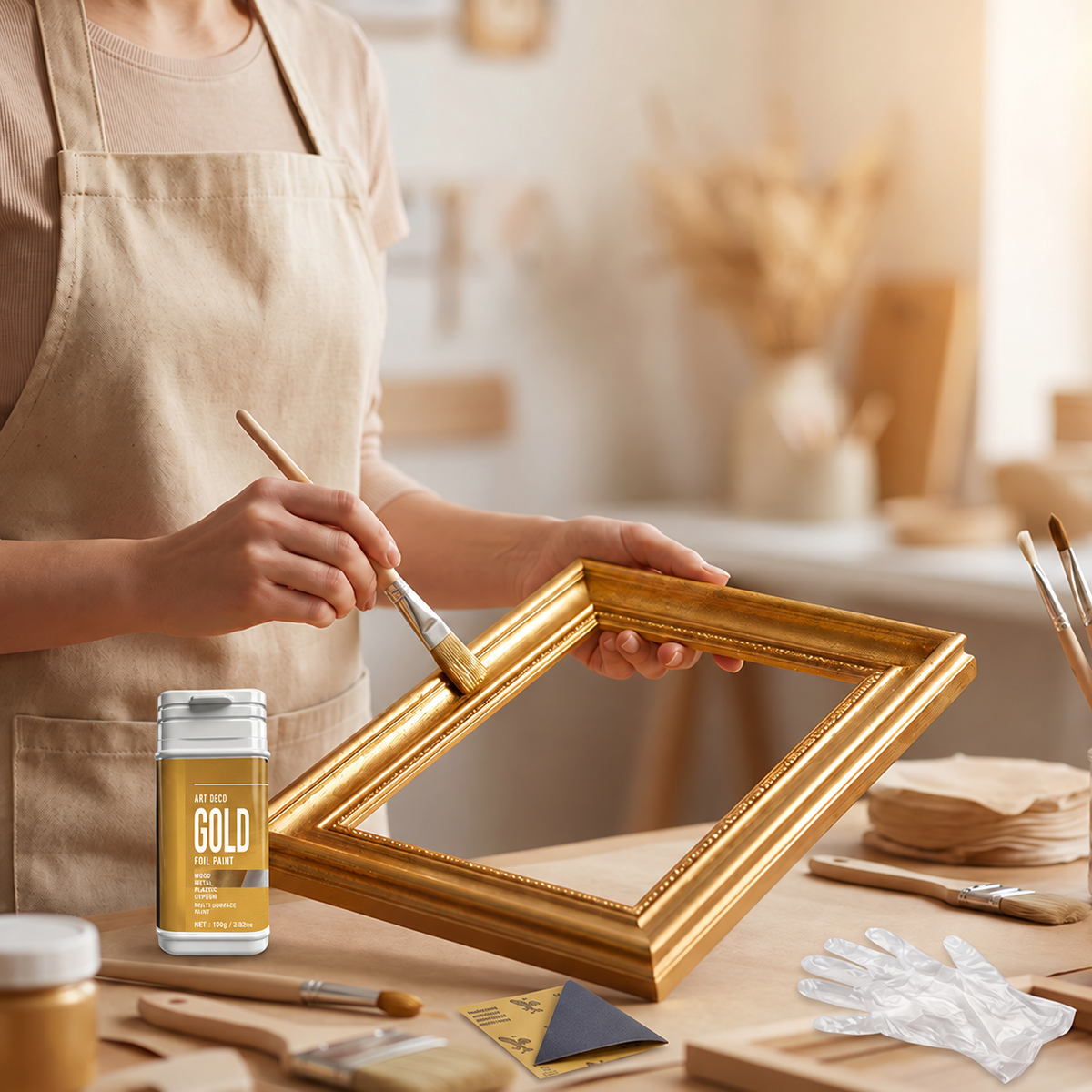 🥳High Adhesion Multi-Surface Gold Foil Paint⏳