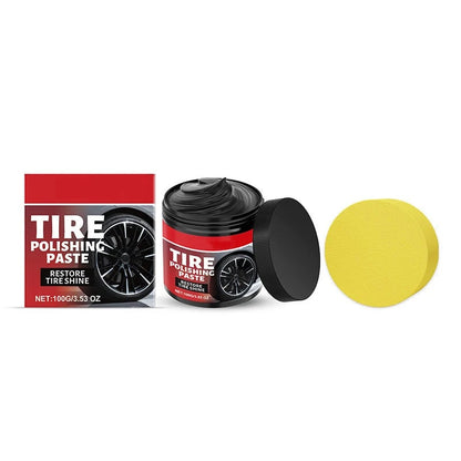 ✨ Tire Shine Balm with Sponge – Deep Black Tire Finish