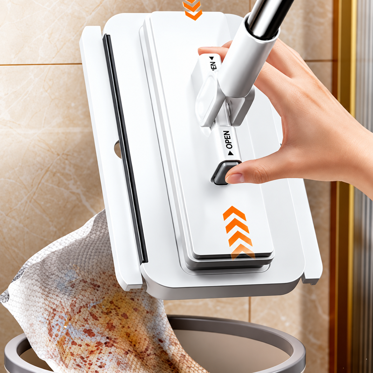 🧹 One-Click Lazy Mop – Drop the Dirty Cloth Without Touching It 🙌❄️