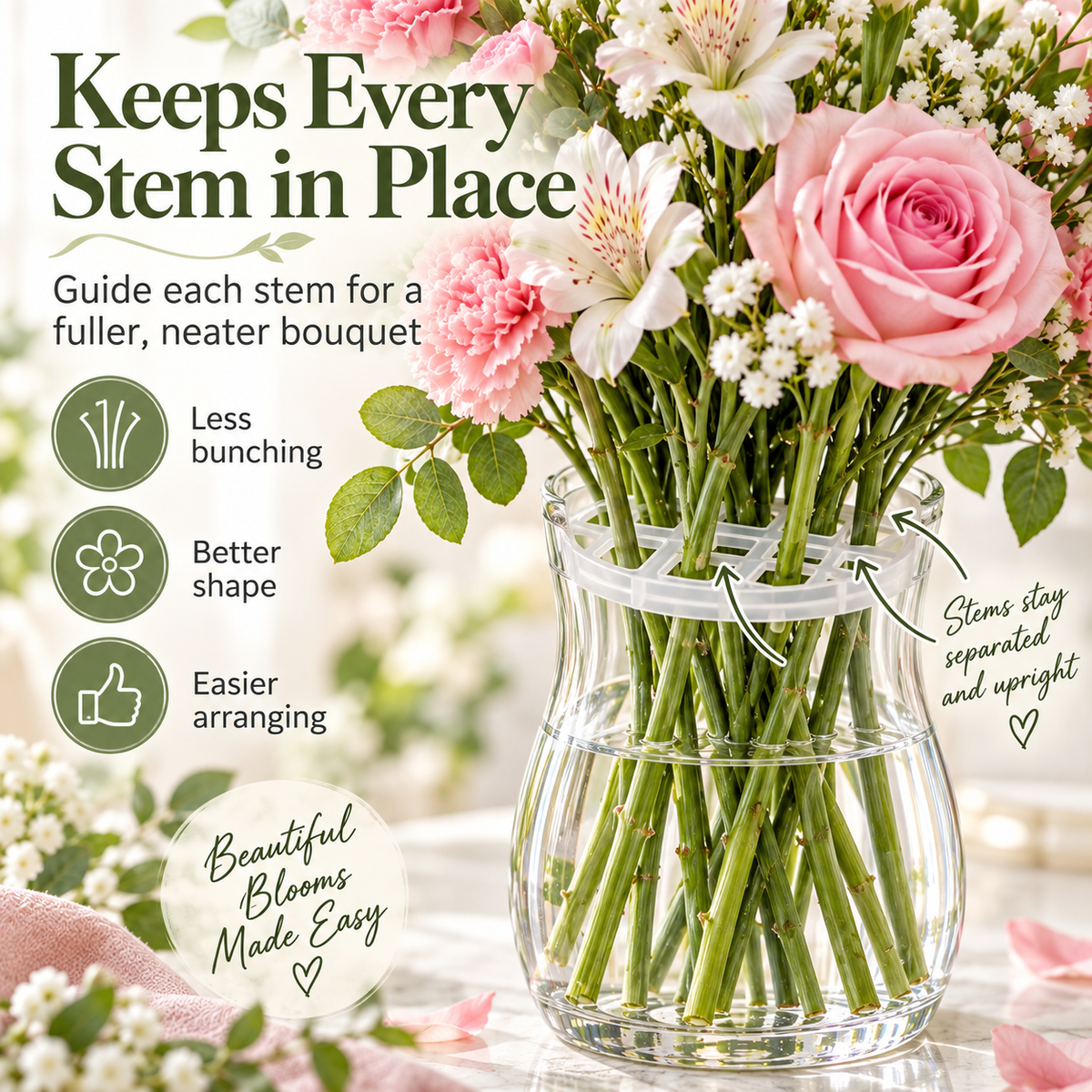 Reusable Silicone Floral Grid🍀