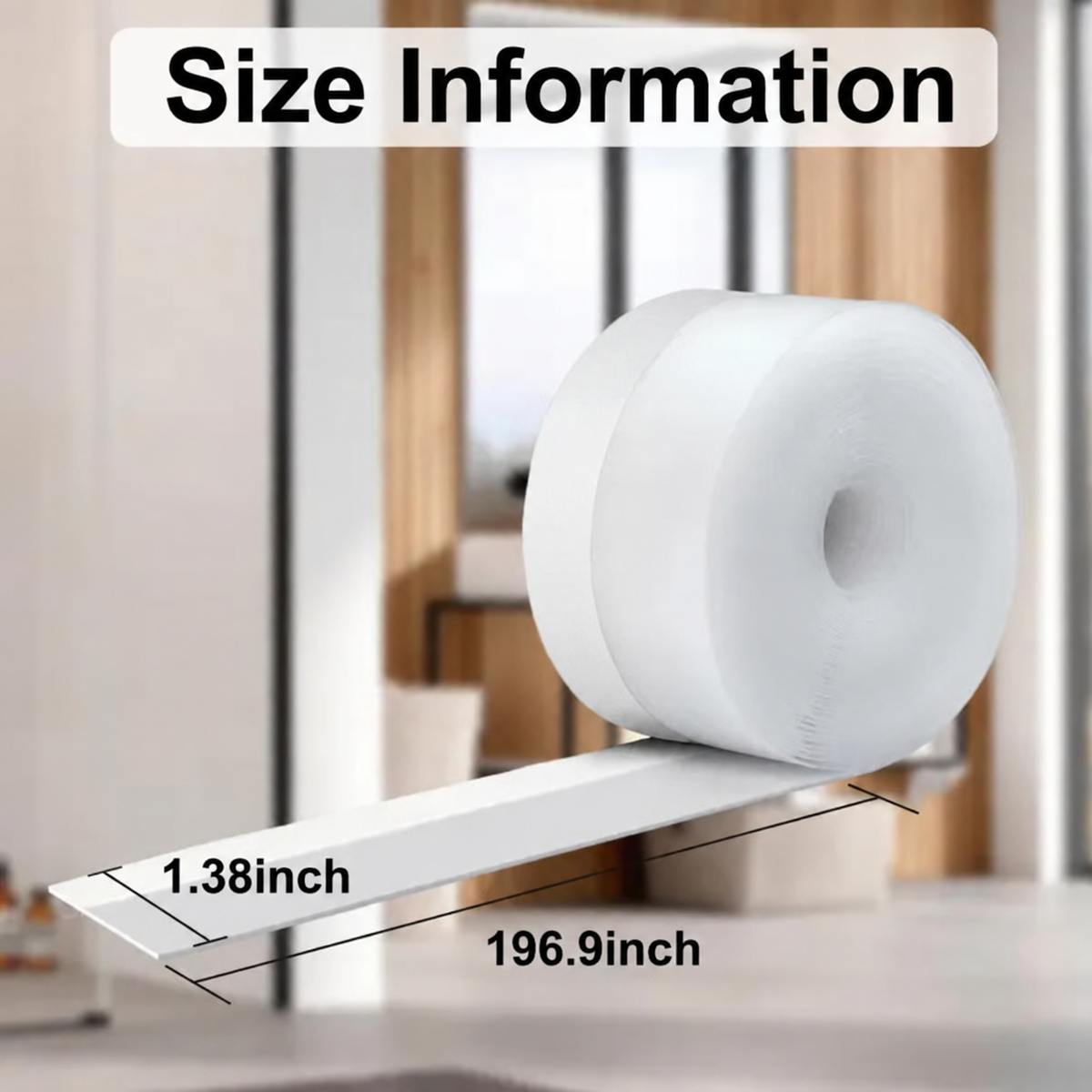 🔥16.4Ft Door Weather Stripping | Adhesive Draft Stopper Seal Strip for Doors, Windows & Shower Doors