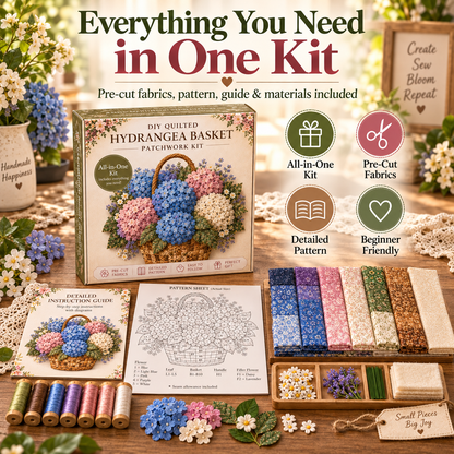 🌸Floral Basket Patchwork DIY Kit🍀