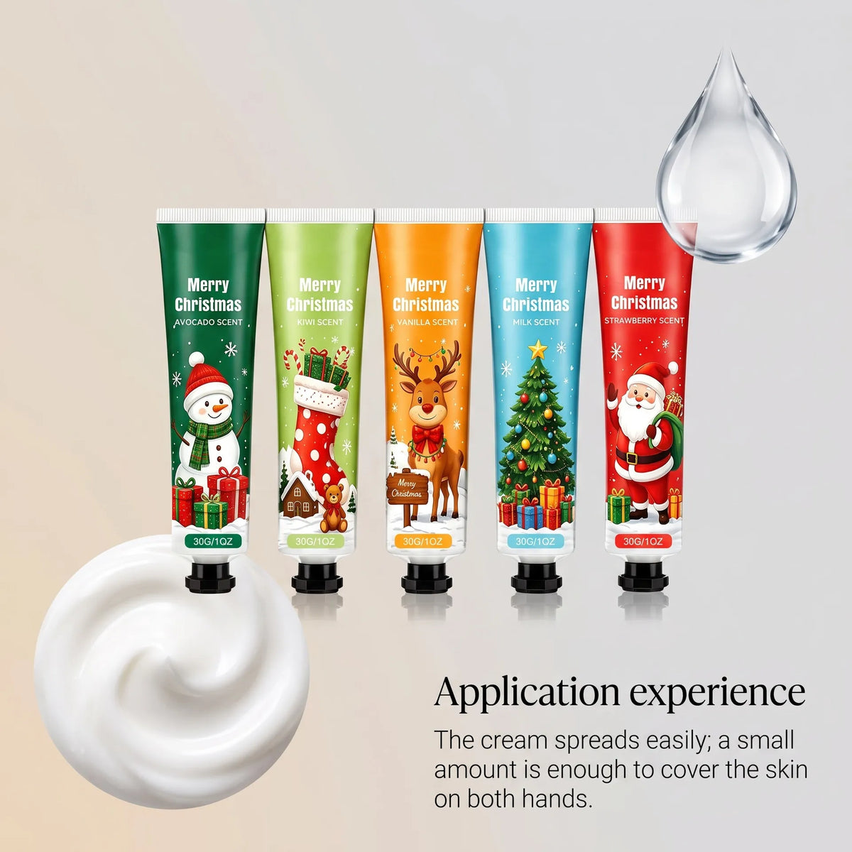 Christmas Hand Cream Gift Set Hand Cream for Women Scented Hand Lotion for Dry Cracked Hands Moisturizing Hand Care Cream Travel Size