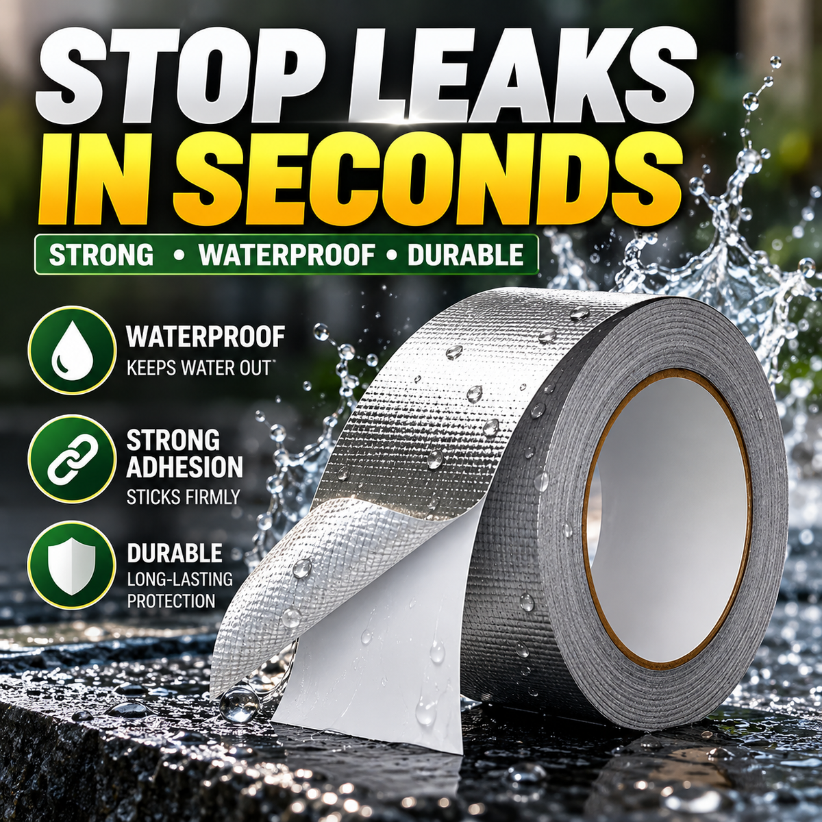 High-Temperature Resistant Fireproof Aluminum Foil Tape🍀