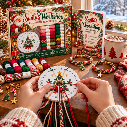 🔥Limited time 49% OFF - 🎄💖Christmas Wishes Kumihimo Bracelet Making Kit