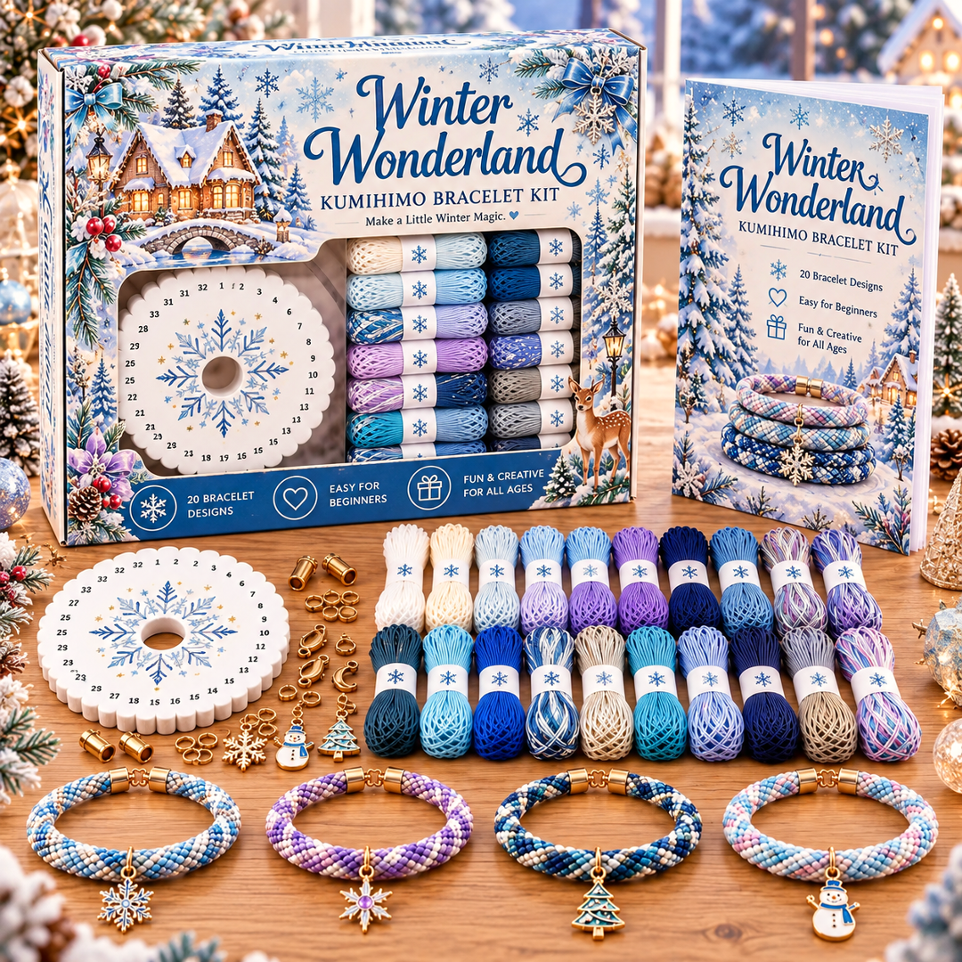 🔥Limited time 49% OFF - 🎄💖Christmas Wishes Kumihimo Bracelet Making Kit