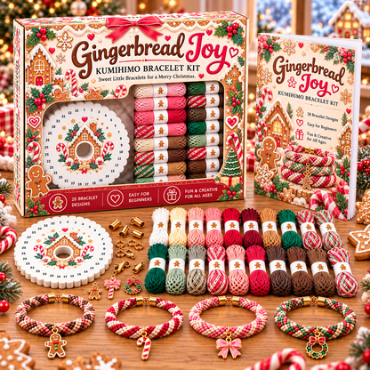 🔥Limited time 49% OFF - 🎄💖Christmas Wishes Kumihimo Bracelet Making Kit