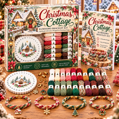 🔥Limited time 49% OFF - 🎄💖Christmas Wishes Kumihimo Bracelet Making Kit