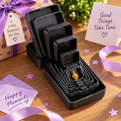 🎁 6-Layer Nesting Prank Gift Box | Pick Your Surprise: Middle Finger, Spider or Number 67