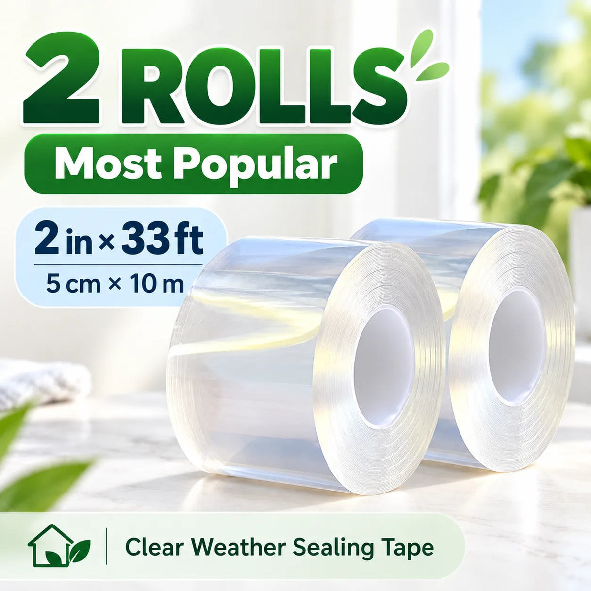 Clear Weather Sealing Tape – Waterproof Window & Door Gap Seal❄️