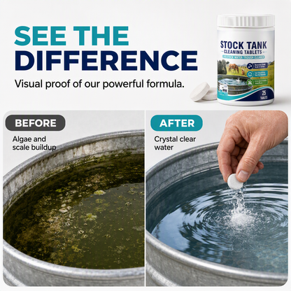 Fast-Dissolving Livestock Water Tank Cleaning Tablets🍀