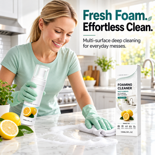 🍋 Multi-Surface Foaming Cleaner – Powerful Grease & Grime Remover | Fresh Lemon Scent