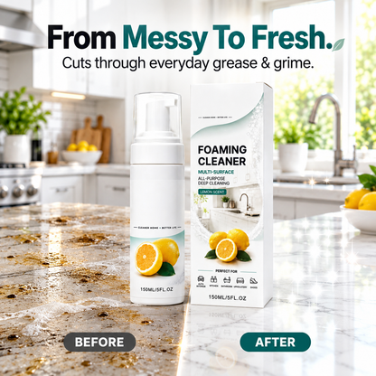 🍋 Multi-Surface Foaming Cleaner – Powerful Grease & Grime Remover | Fresh Lemon Scent