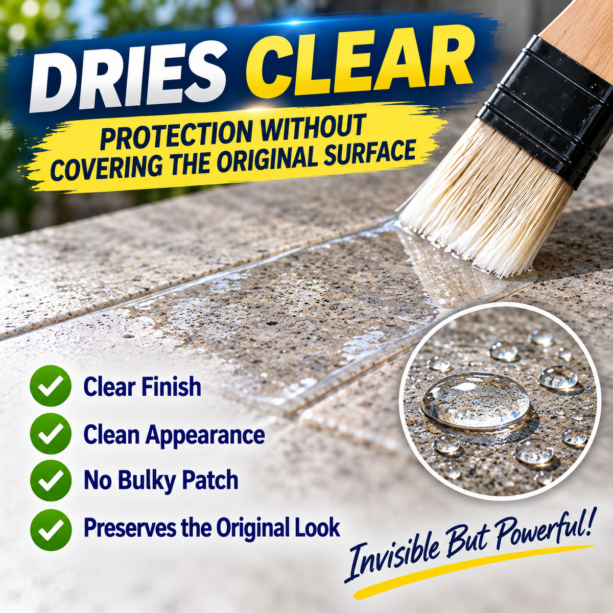 Transparent Waterproof Sealant™ – Brush-On Leak Repair & Clear Waterproof Coating