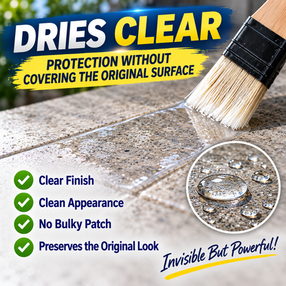 Transparent Waterproof Sealant™ – Brush-On Leak Repair & Clear Waterproof Coating