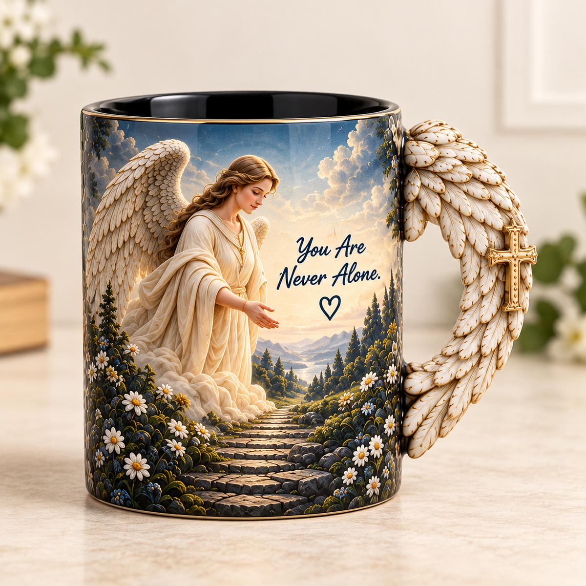 Natural product view of Angel's Embrace heat-reveal mug