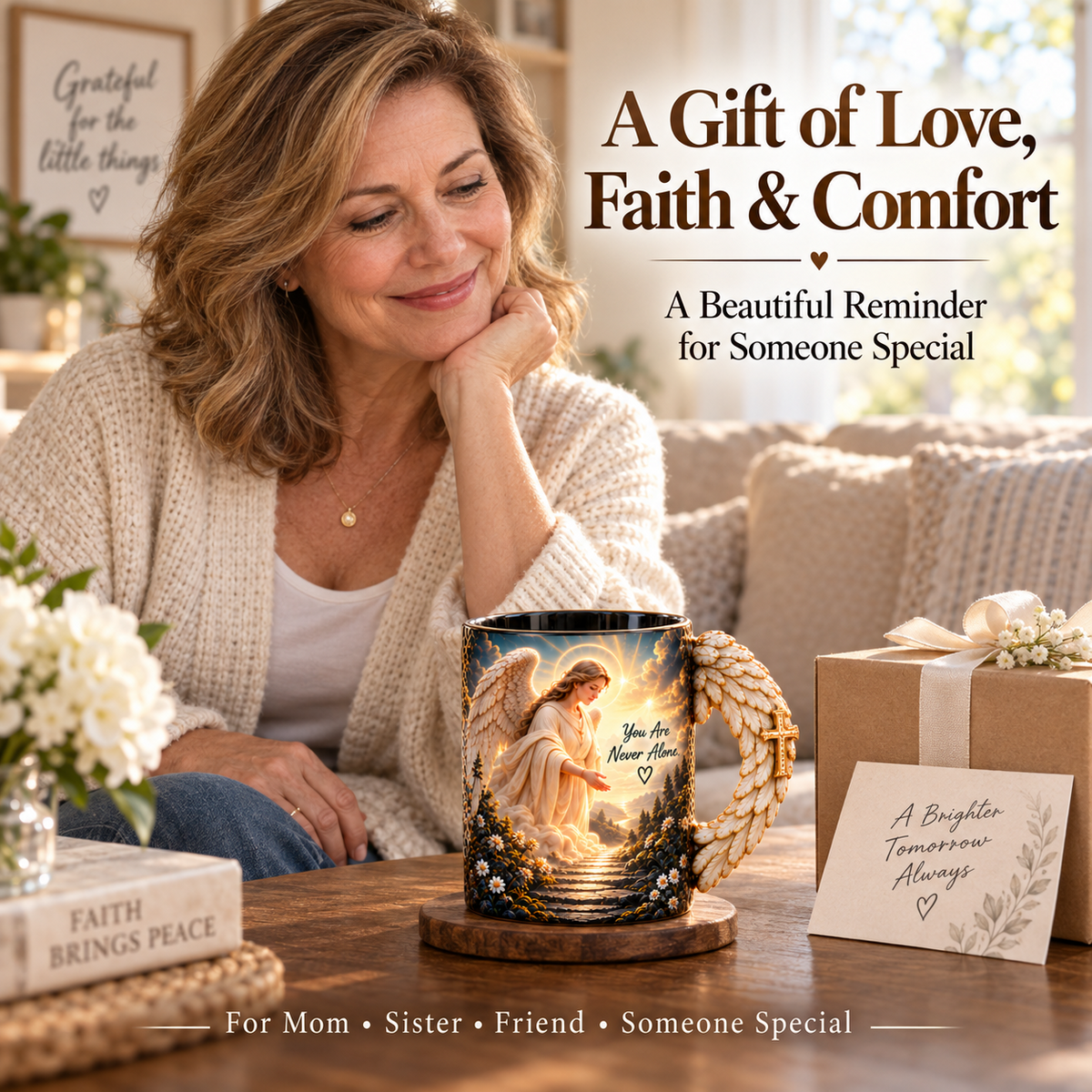 🪽 Angel’s Embrace™ ✨– Guardian Angel Heat-Reveal Mug | You Are Never Alone