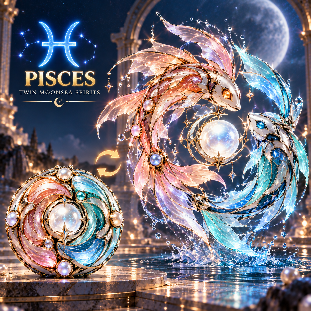 Pisces twin celestial fish guardian