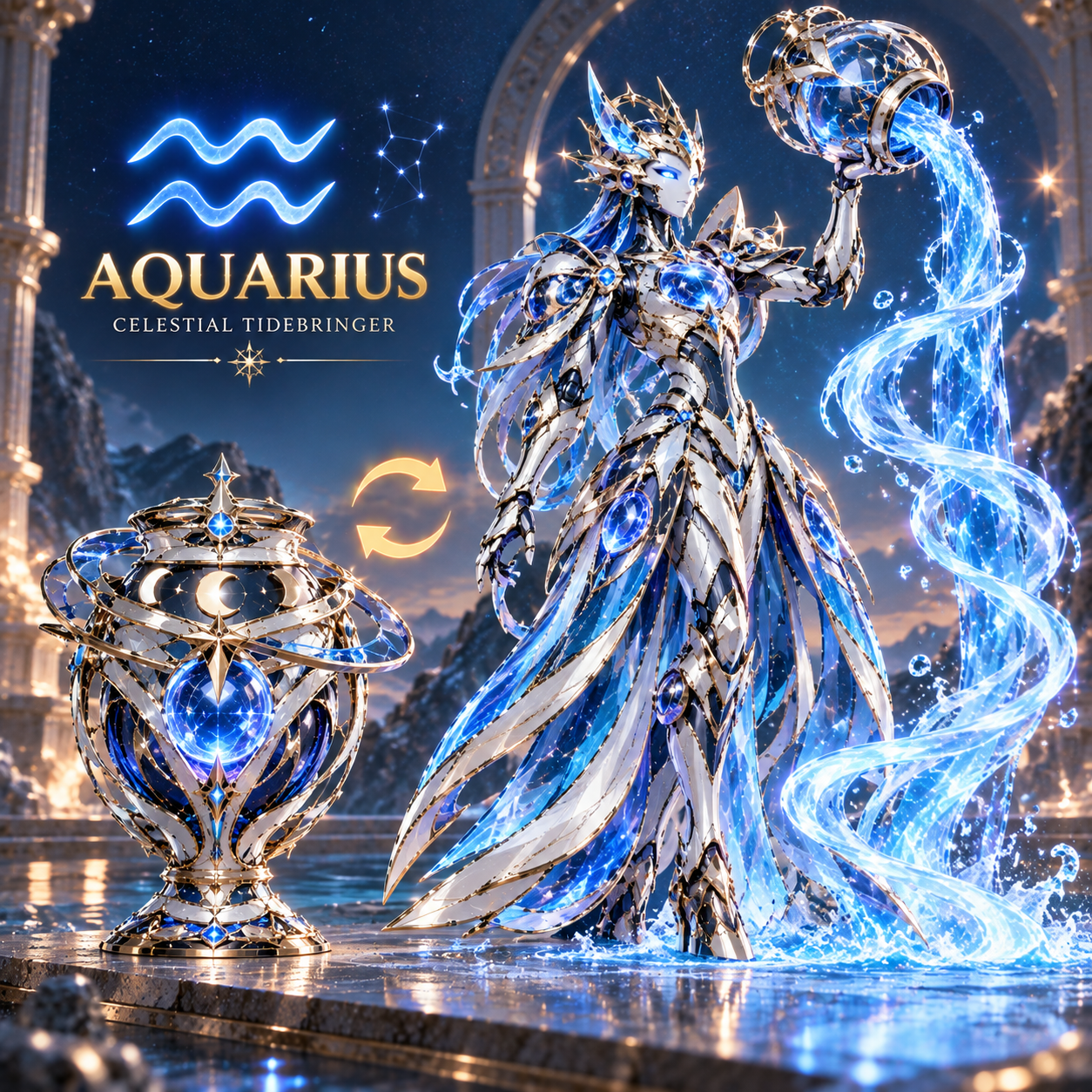 Aquarius celestial water guardian
