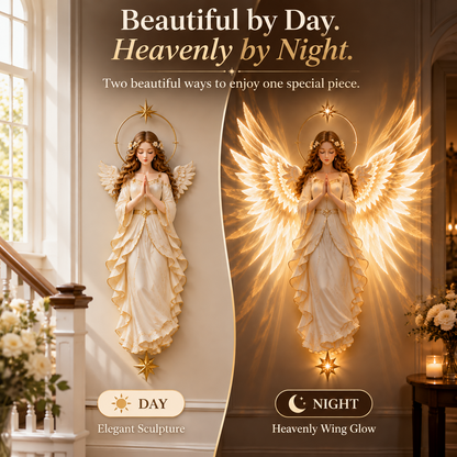 ✝️✨   Angel Wings Projection Wall Light – Christian Home Decor & Faith Gift