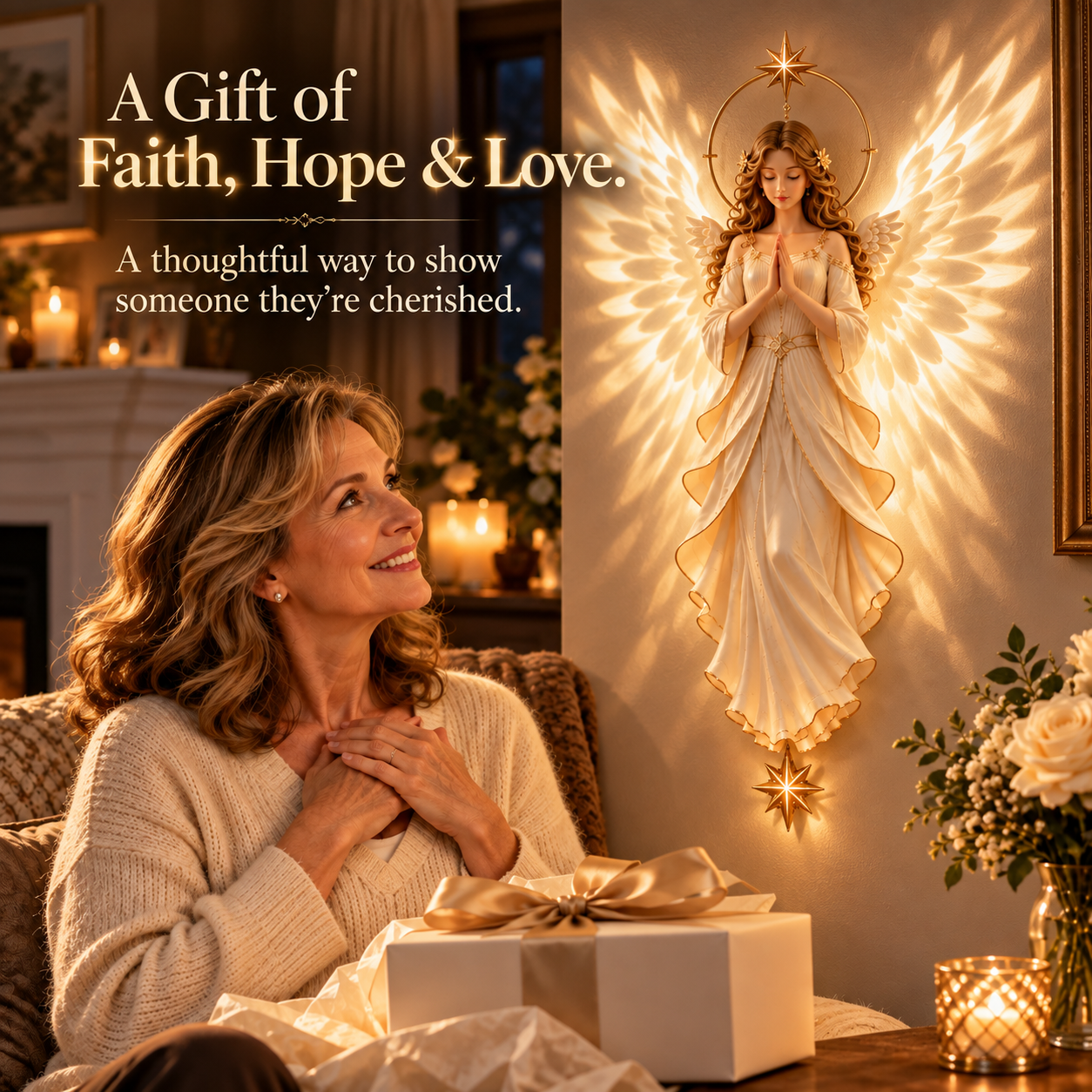 Angel of Hope as a heartfelt gift in a warm family home
