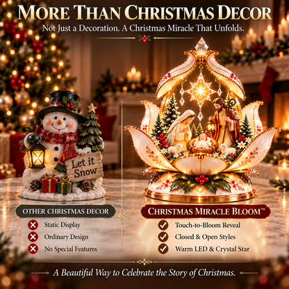✝️🌸 Christmas Miracle Bloom™ – Touch-to-Bloom Nativity Light