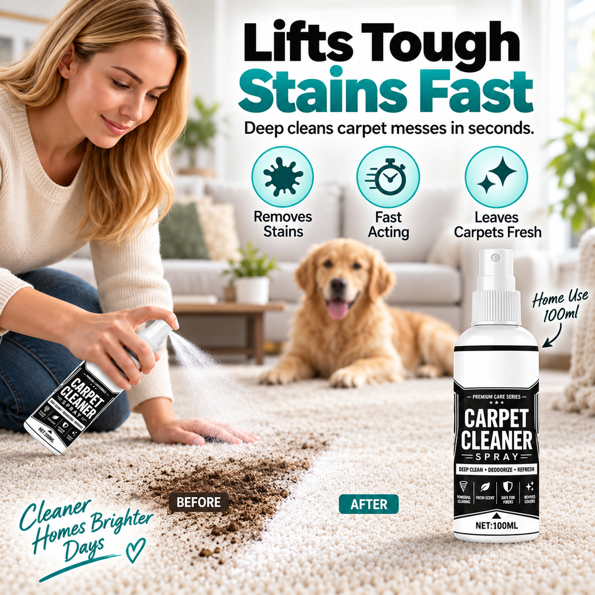 🧴✨Deep Cleaning Carpet Cleaner Spray🧽🍀