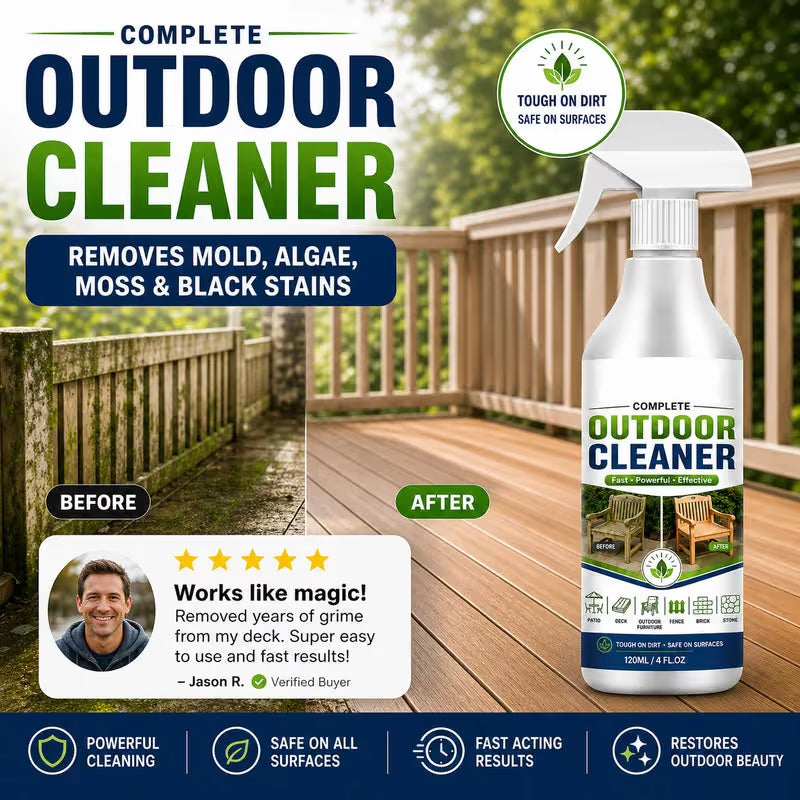 🌿💦 Outdoor Surface Cleaner Spray – Remove Grime & Refresh Patios, Decks & Walkways!🍀