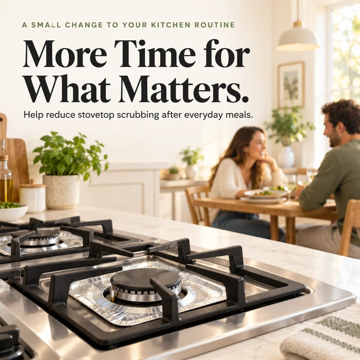 ✨ Trim-to-Fit Gas Stove Liners – Less Mess, Less Scrubbing