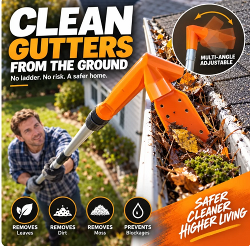 🔧✨ No-Climb Gutter Cleaning Tool⏳