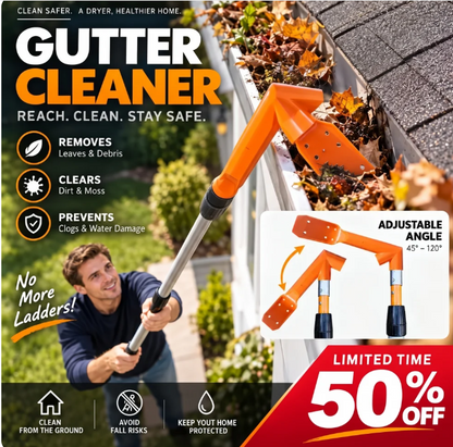 🔧✨ No-Climb Gutter Cleaning Tool⏳