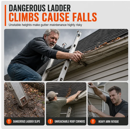 🔧✨ No-Climb Gutter Cleaning Tool⏳