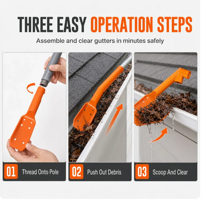 🔧✨ No-Climb Gutter Cleaning Tool⏳