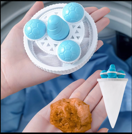 Upgraded Washing Machine Filter Bag Hair Removal Cleaning Floating Laundry Ball⏳