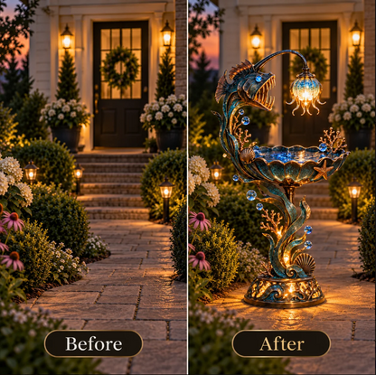 🌊 Abyss Glow Garden Fountain™ – Lighted Ocean-Inspired Outdoor Decor⏳
