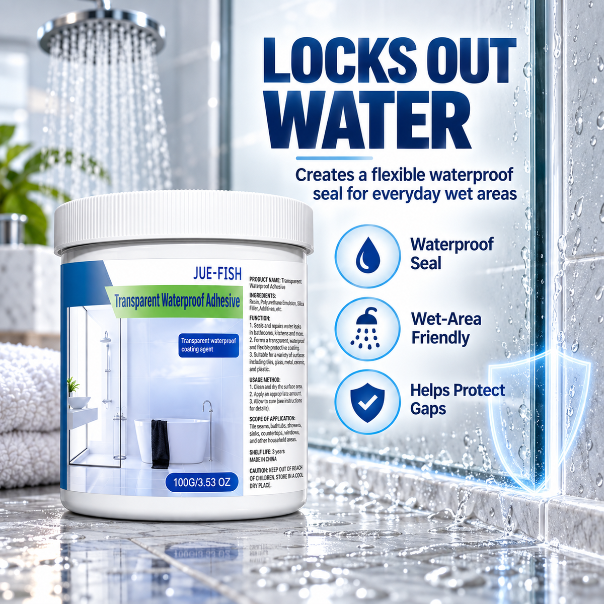 💧🔧Seal Cracks & Stop Leaks Fast ——Transparent Waterproof Coating🖌️🍀