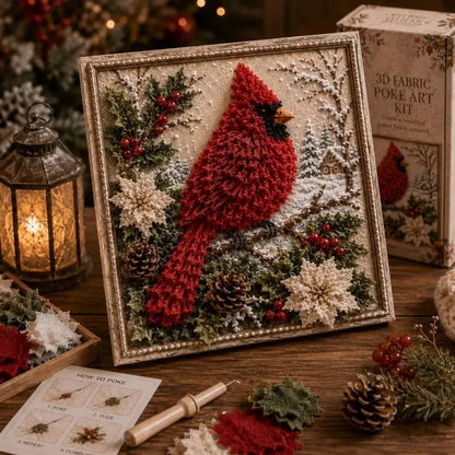 🎄 3D Christmas Fabric Poke Art Kit
