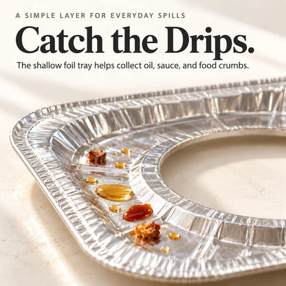 ✨ Trim-to-Fit Gas Stove Liners – Less Mess, Less Scrubbing