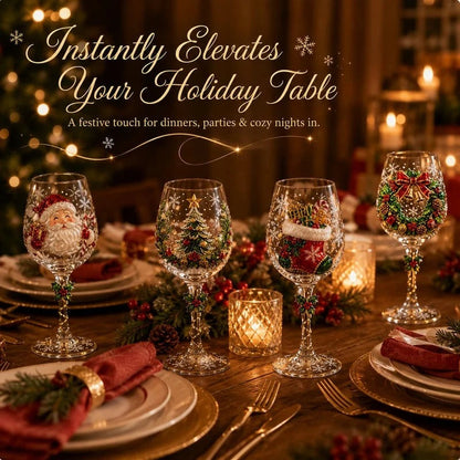 🔥 LLimited-Time Christmas 49% OFF 🥂Christmas 3D Wine Glass Collection Gift Box Set ✨