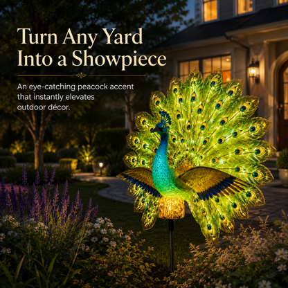 🦚✨Solar Peacock Garden Sculpture