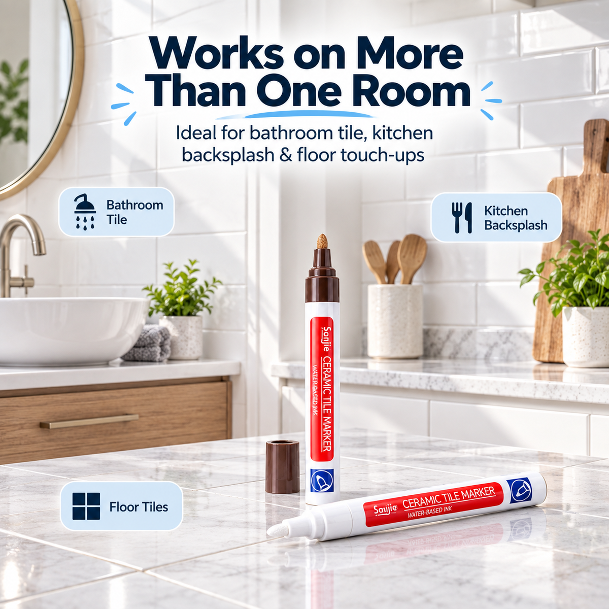 🔥Anti-mould and waterproof joint pen for ceramic tiles🍀