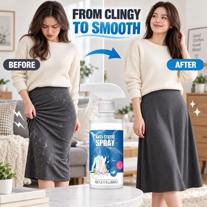 ANTI-STATIC SPRAY – CLOTHES, SWEATERS, DOWN JACKETS, BLANKETS & HAIR STATIC CONTROL SPRAY