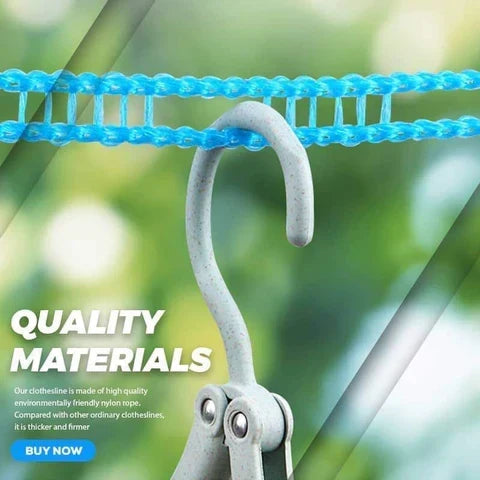 🔥 Buy 1 Get 1 Free🔥Windproof Heavy Duty Clothesline That Keeps Clothes Secure In Strong Winds