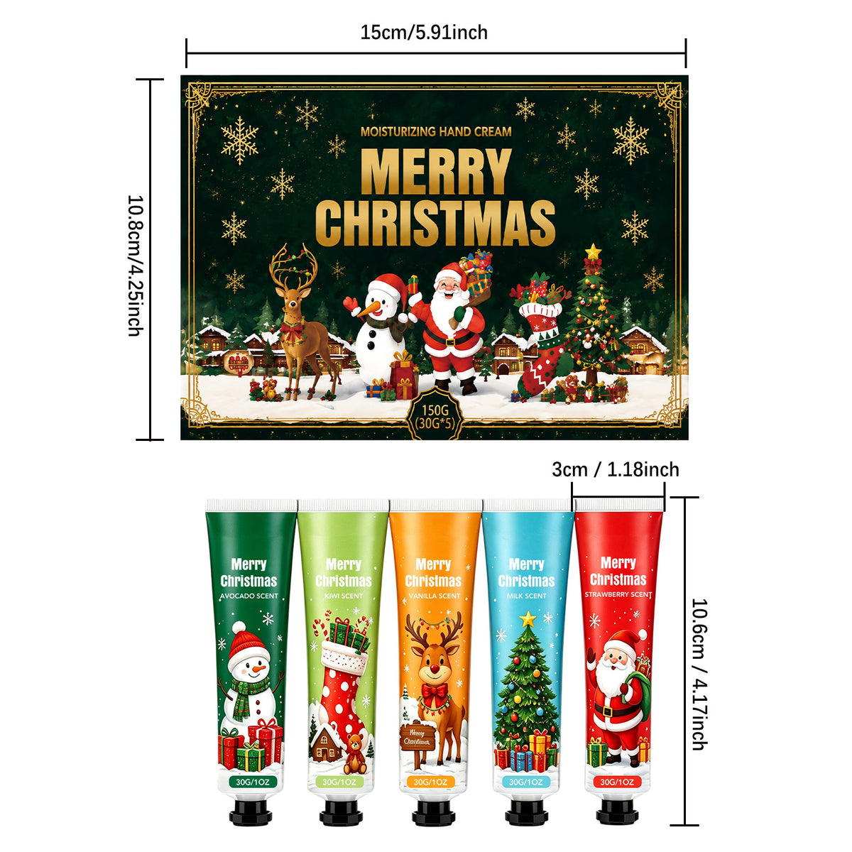 🎄 50% OFF – Merry Christmas Hand Cream Gift Set™ | 5 Festive Scents 🎁