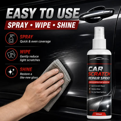 🚗 Universal Car Scratch Repair Spray – Erases light scratches, swirl marks & scuffs fast. 🛡️💨