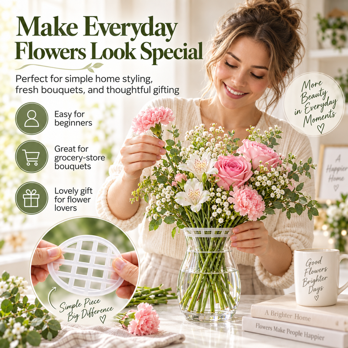 Reusable Silicone Floral Grid🍀