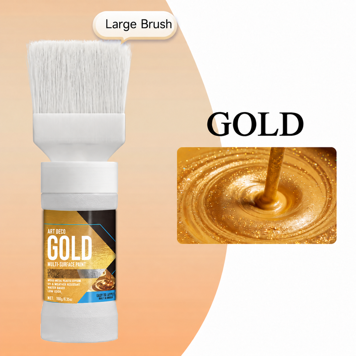 🥳High Adhesion Multi-Surface Gold Foil Paint⏳