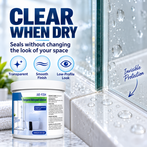 💧🔧Seal Cracks & Stop Leaks Fast ——Transparent Waterproof Coating🖌️🍀