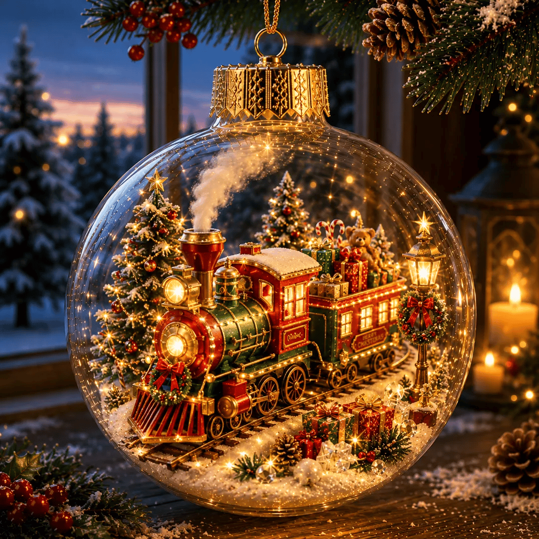 🔥Limited time 69% OFF -✨ Christmas Magic Light-Up Ornament™ – Miniature Holiday Scene
